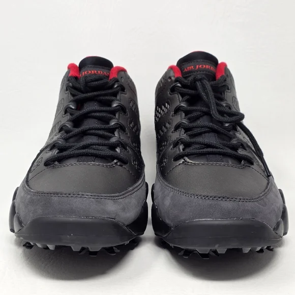 Nike Air Jordan 9 Low Golf Charcoal Men Sz 10.5 Black True Red Shoes FJ5934-002